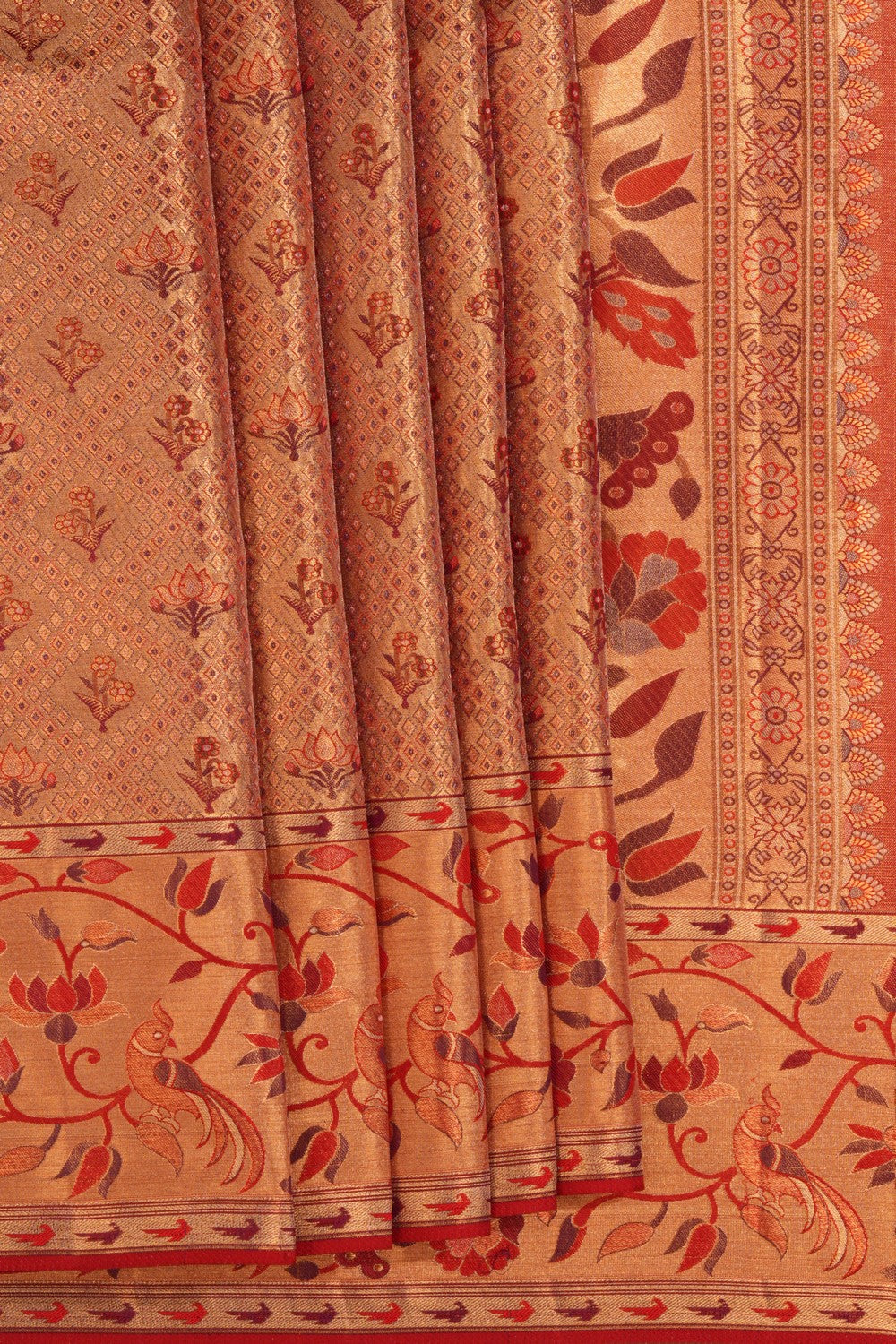 Image of Rangkat Kanchipattu Tissue Brocade Saree